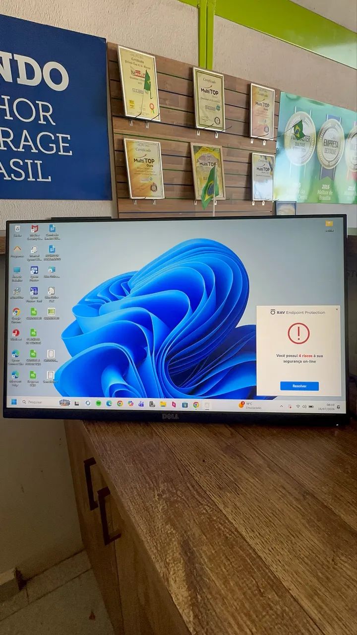 MONITOR TOUCH SCREEN DELL 24 POLEGADAS P2418HT - Foto 4