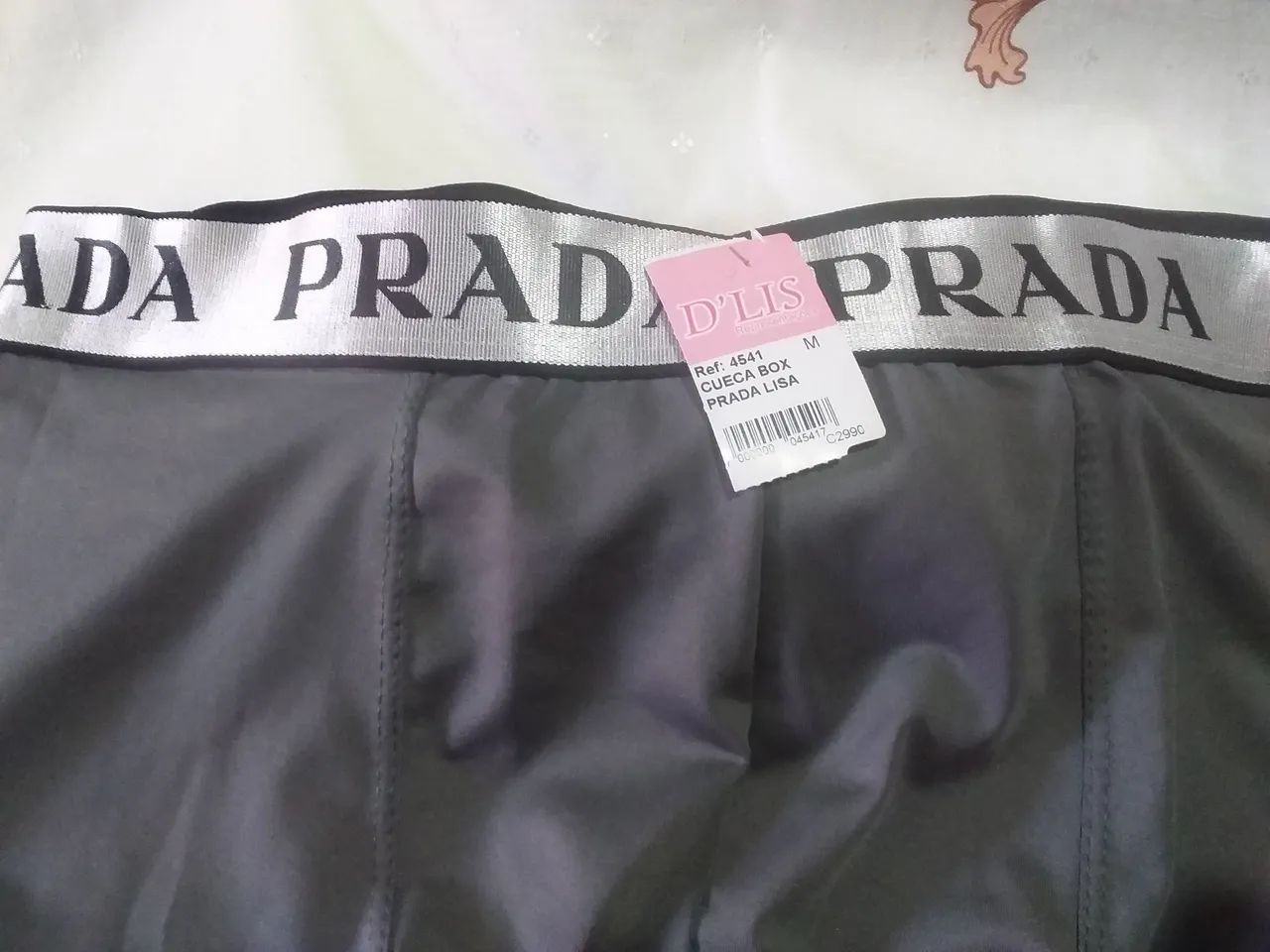 Cueca Box prata lisa( cor cinza) tamanho M  - Foto 2