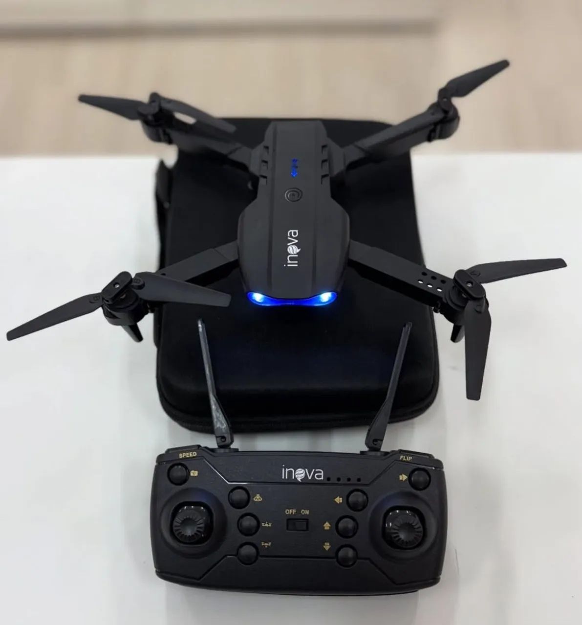 Drone Dobrável 2.4GHz Câmera 4K Full HD Sensor de Obstáculos 360 LED Navegação GPS - Foto 3