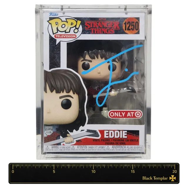 Funko Pop Eddie #1250 Autografado e Certificado - Stranger Things