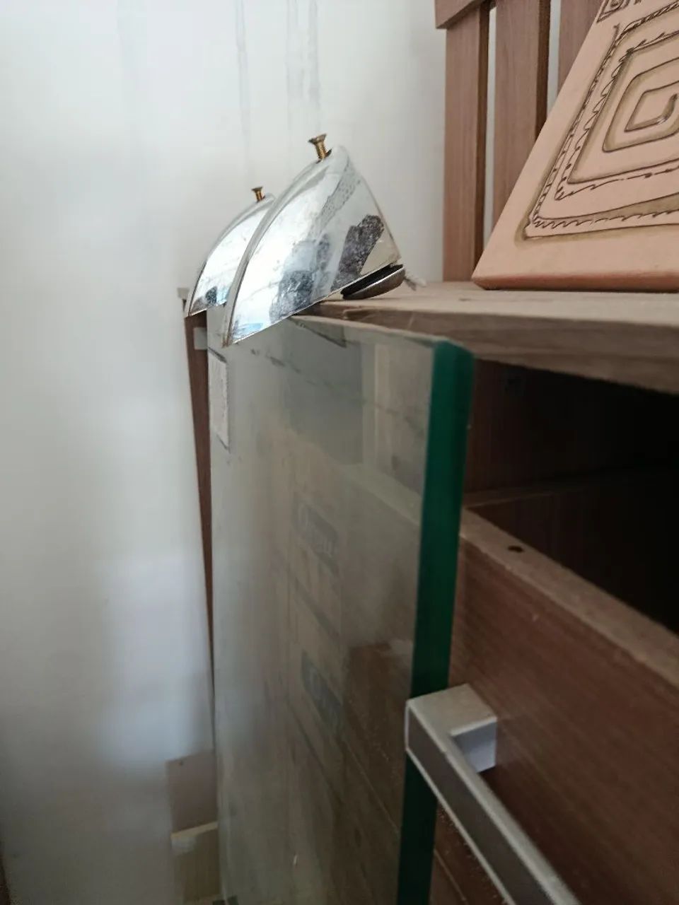 Escrivaninha em vidro 