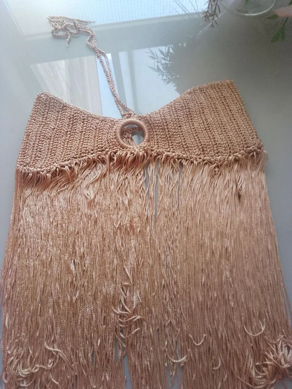 Top com franja crochê  - Foto 3