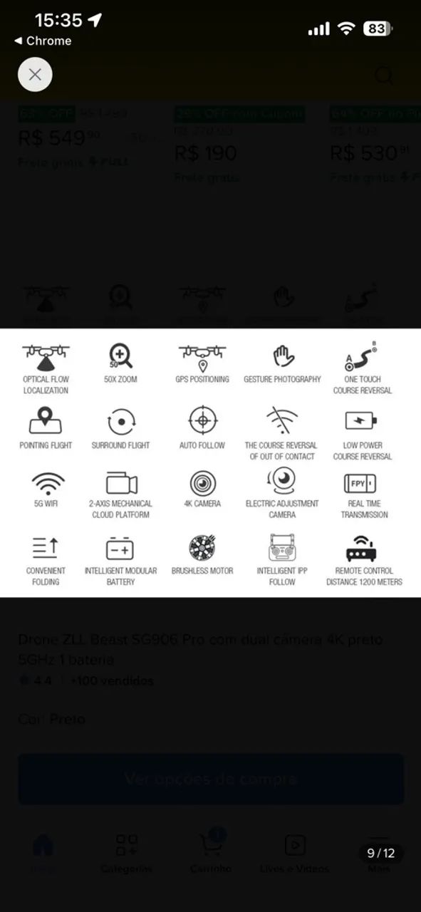 Drone Beast sg906 pro - Foto 3