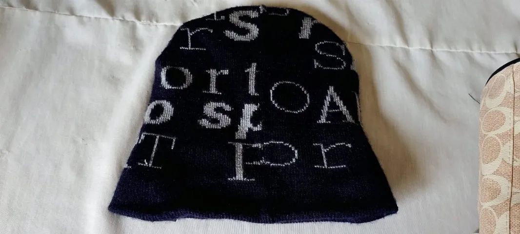 Gorro touca de lã masculina cor preta