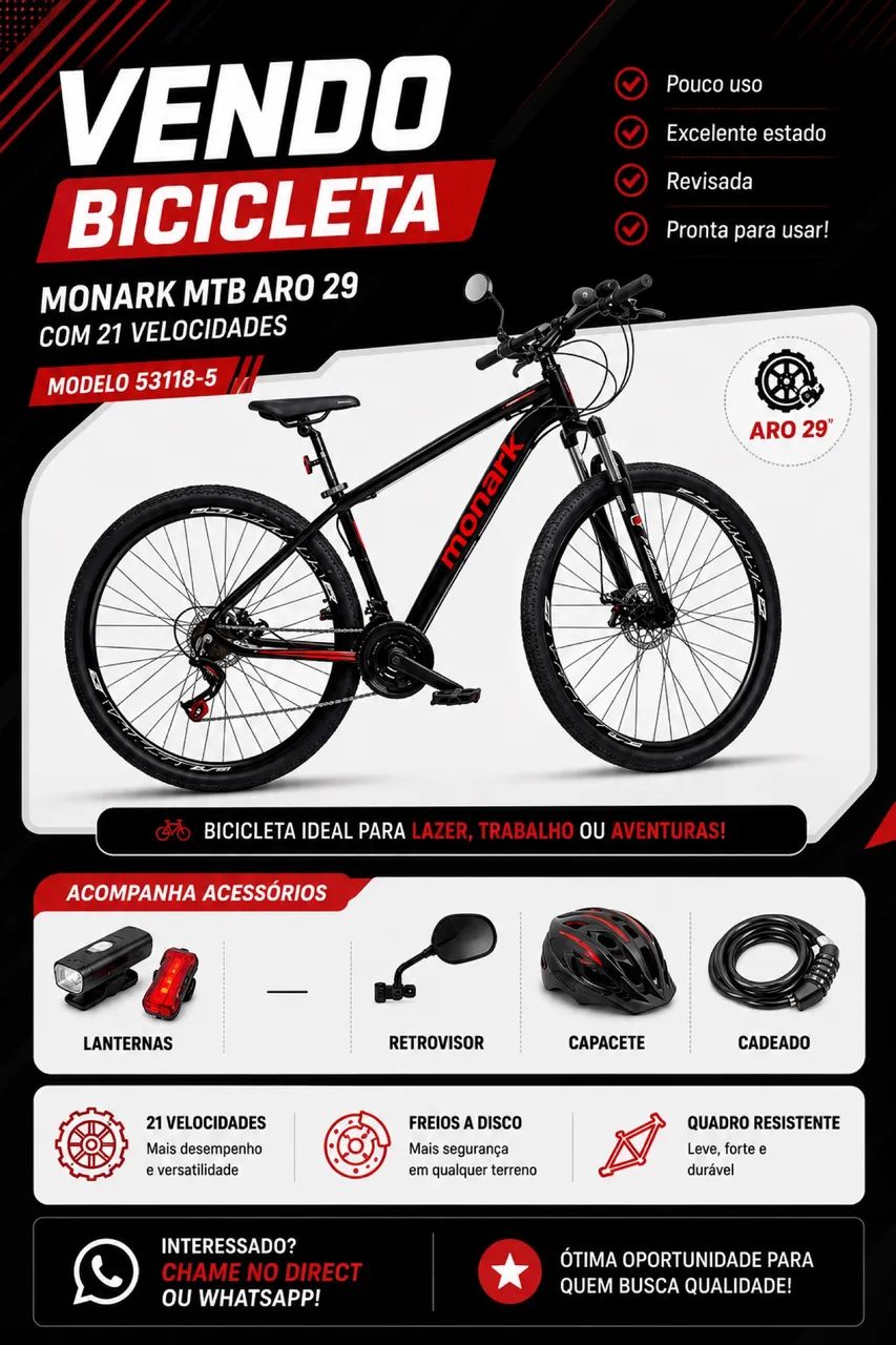 Bicicleta seminova 