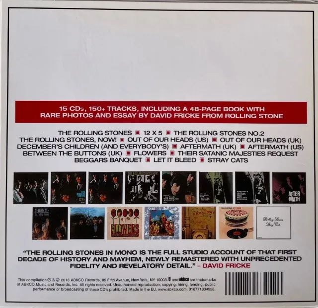 16 CD Box - The Rolling Stones In Mono (2016) - Importado - CDs
