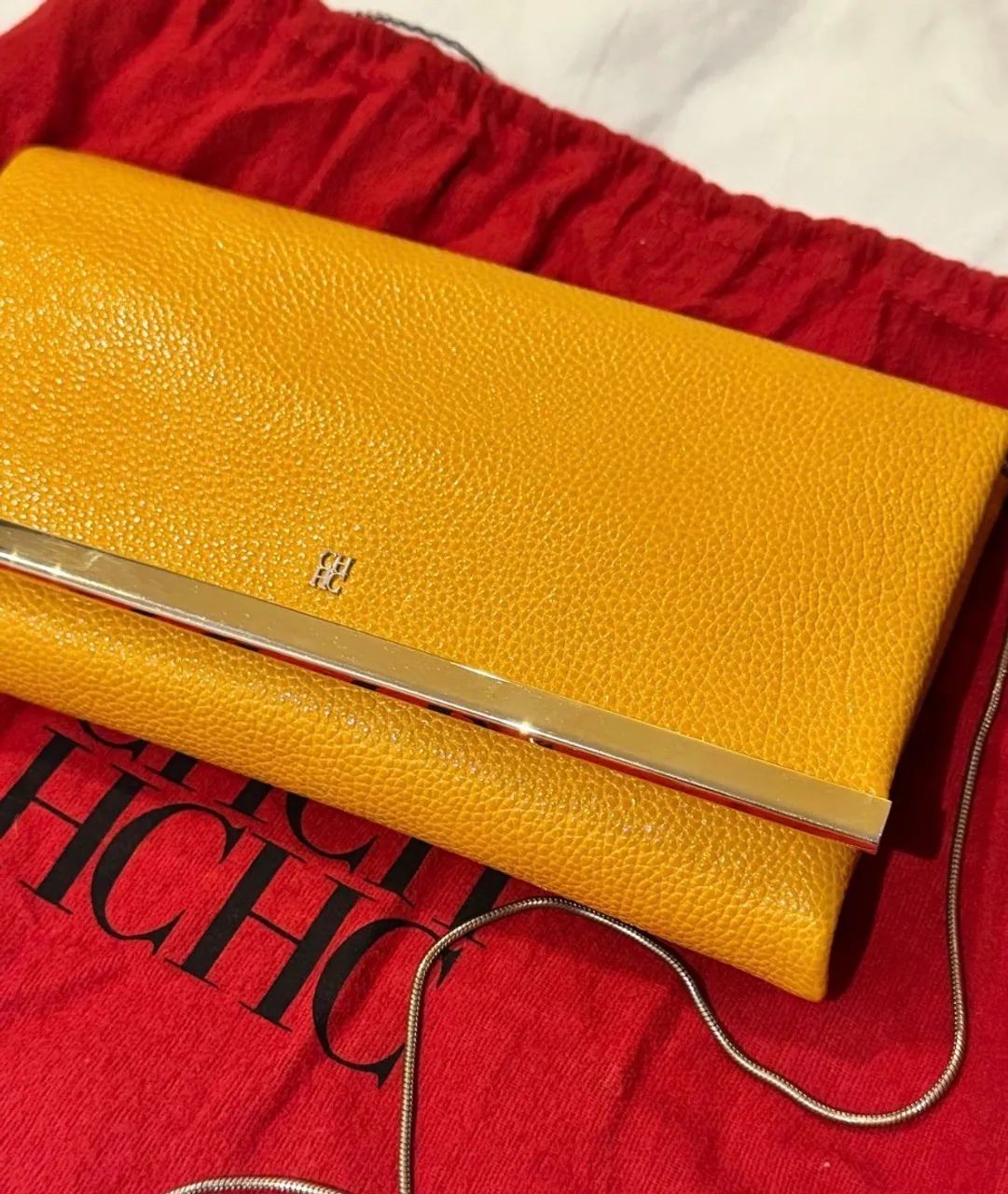 Clutch amarela Carolina Herrera - Foto 2