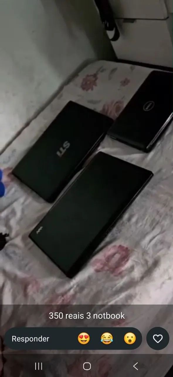 3 notebook para retirada de peças 
