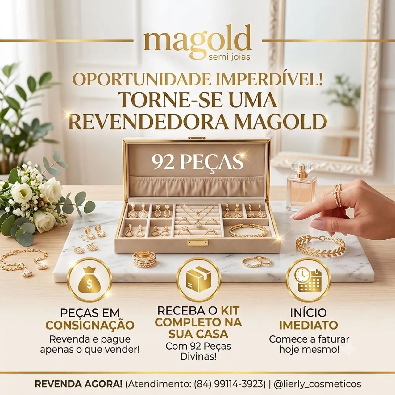 Revendedora magold semi joias