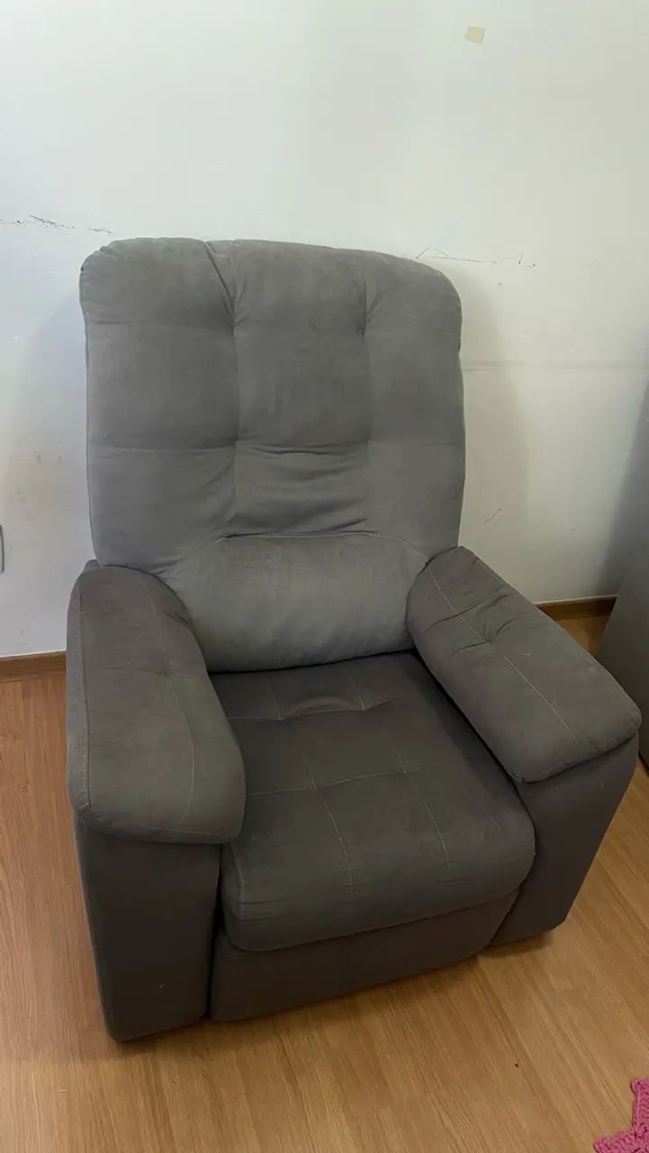 Poltronas Reclináveis Cinza - Foto 2
