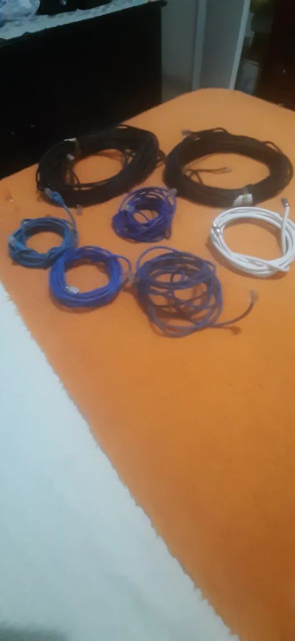 Cabo de Internet azul plugados de 3 e 4 e 19 metros  e 3 metros  - Foto 2