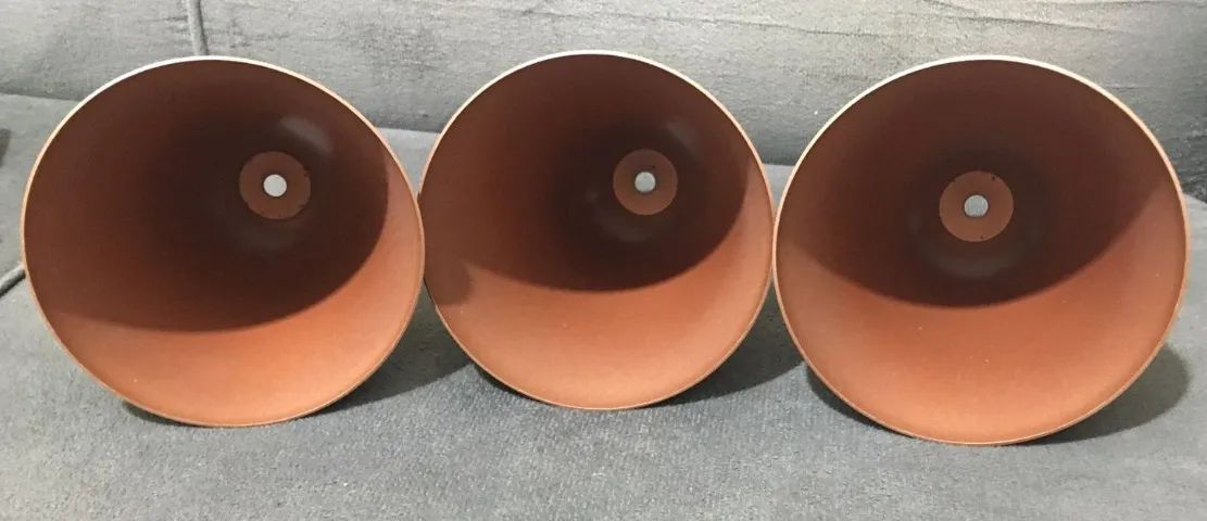 Lustre Pendente Luminária Mini Pequim Fendi 24cm Iluminar Ambiente Kit c/ 3 peças - NOVA - Foto 6