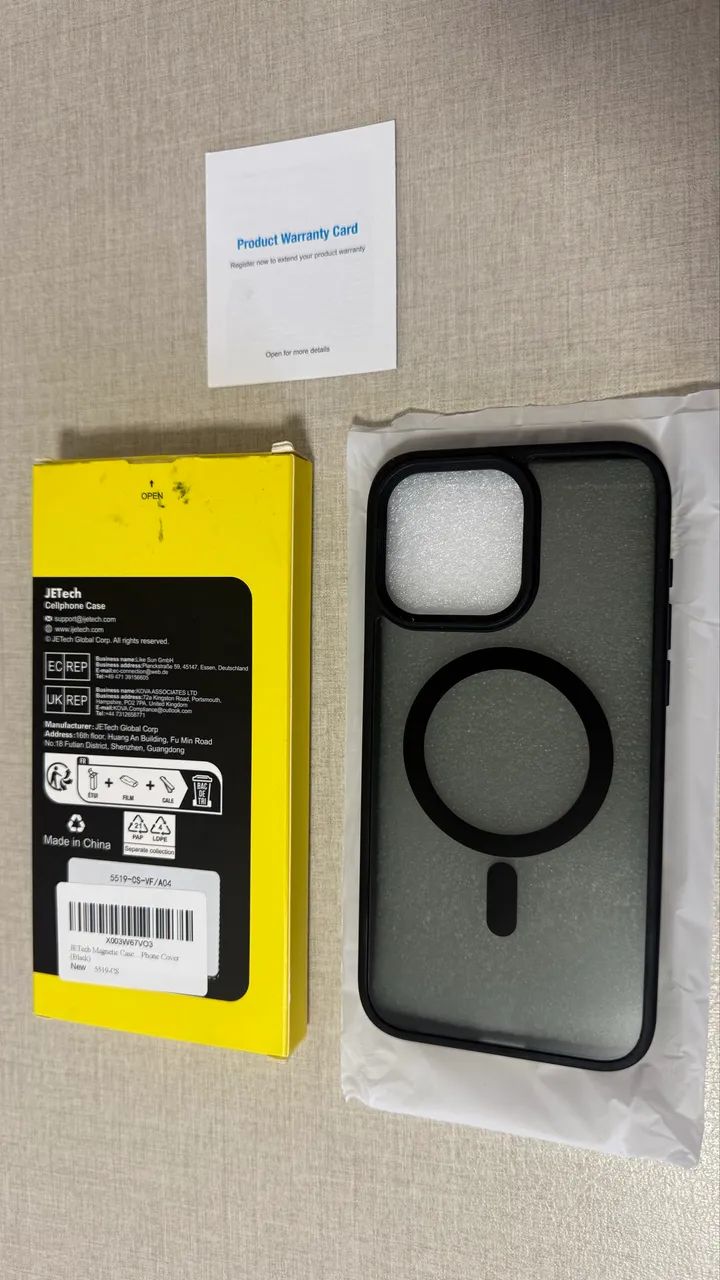 Capa Iphone 15 Pro Max JETech com MagSafe, Translucida fosca Acabamento preto - Foto 2