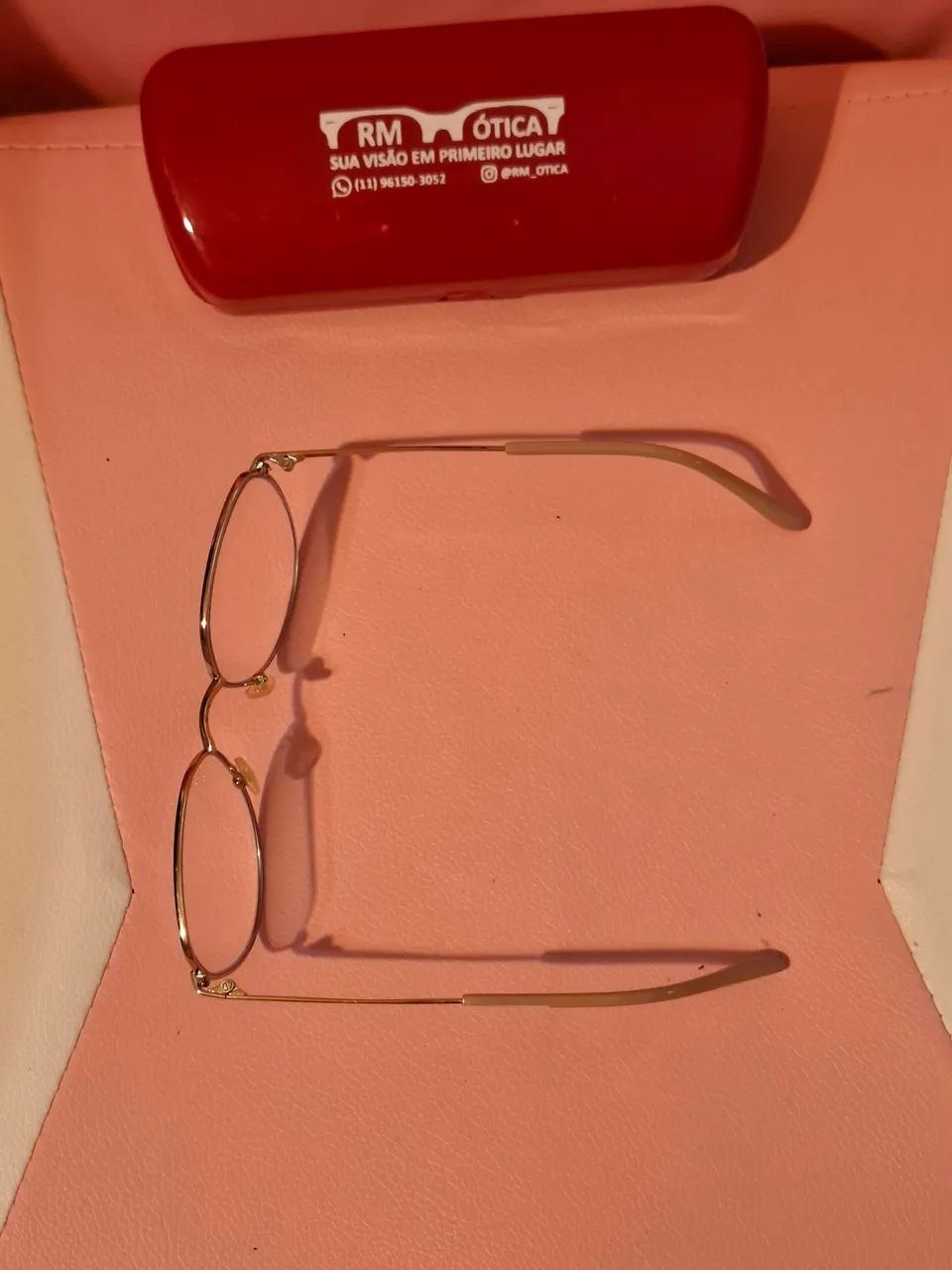 Óculos AX rosa e dourado - Foto 4