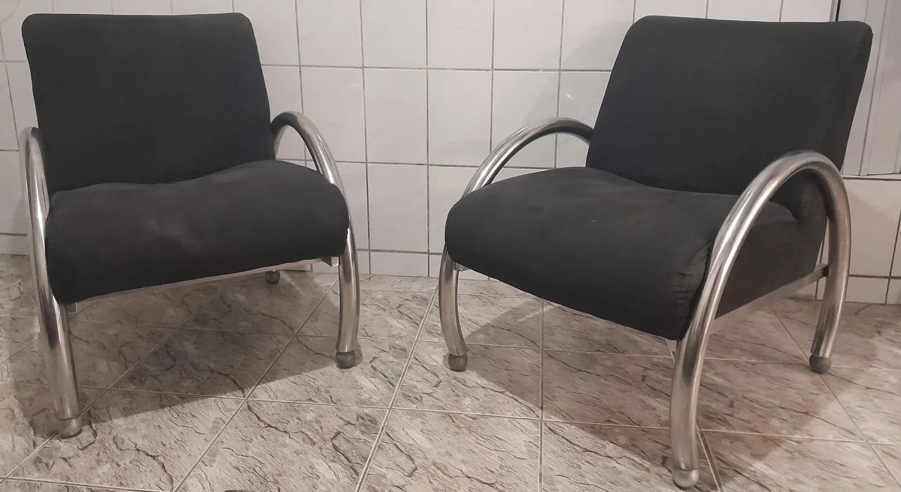 Poltronas com estrutura em inox - Foto 4