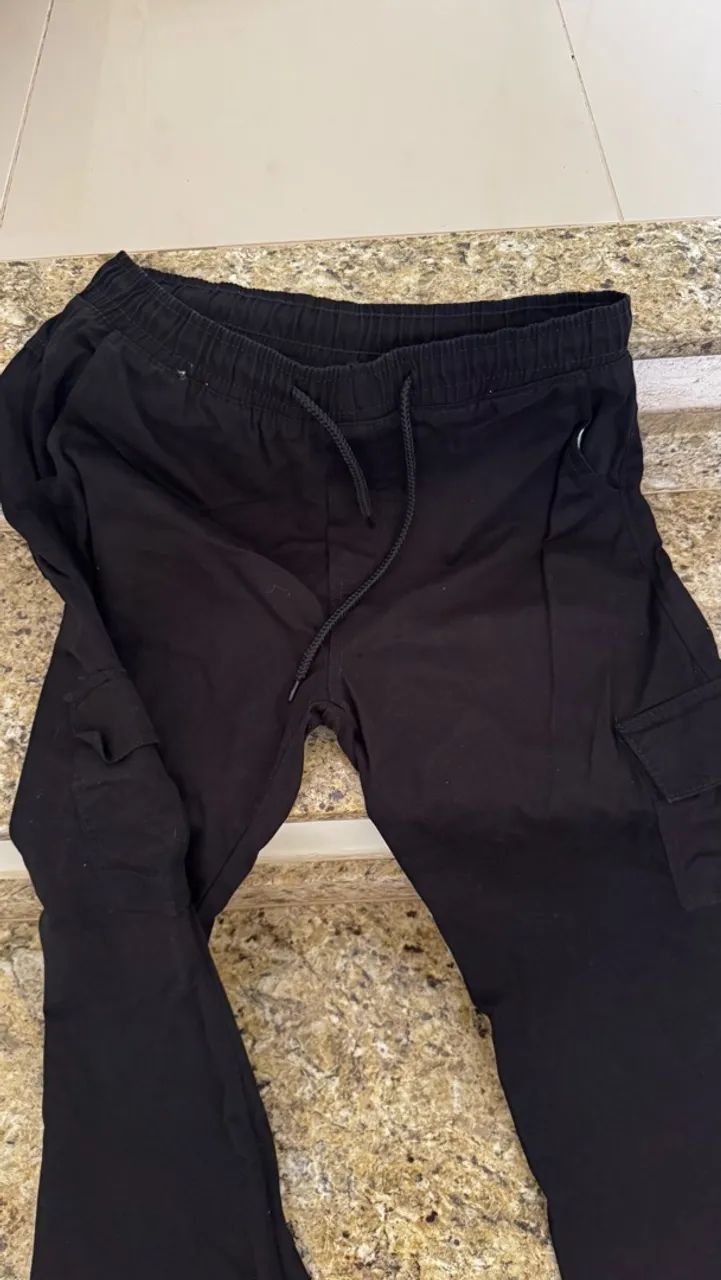 Calça Cargo Jogger Preta  - Foto 4