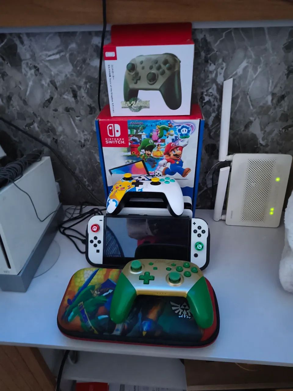 Nintendo Switch OLED Desbloqueado - Kit Completo + Acessórios