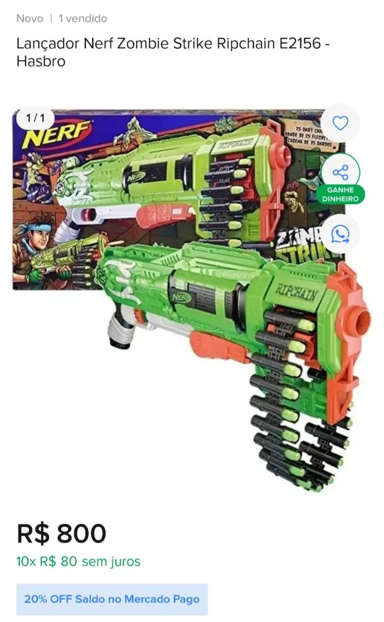 Nerf gun zombie strike Ripchain - Brinquedos e Jogos - Conjunto