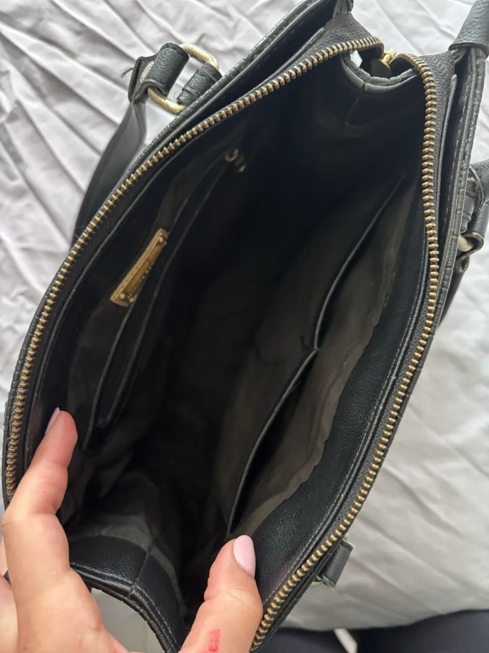 Bolsa Mônica Sanches Preta Couro Original  - Foto 3