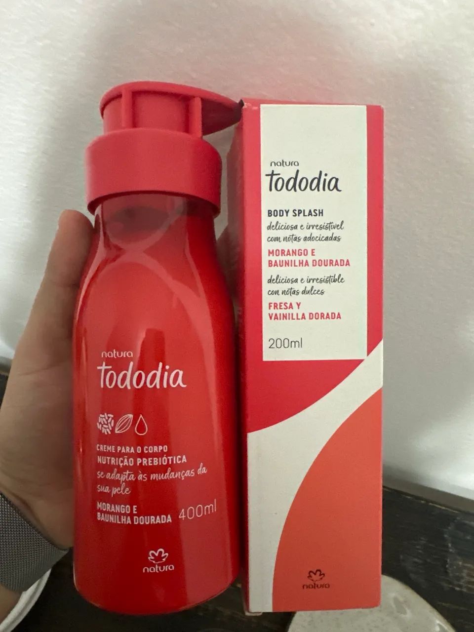 kit  Natura da linha Tododia morango e baunilha  - Foto 2