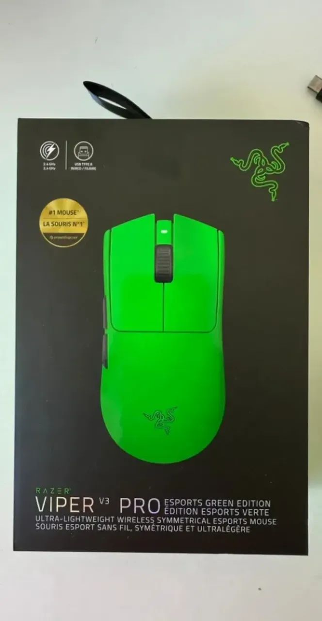Mouse Razer Viper V3 PRO - Green Edition (Versão exclusiva) - Foto 2