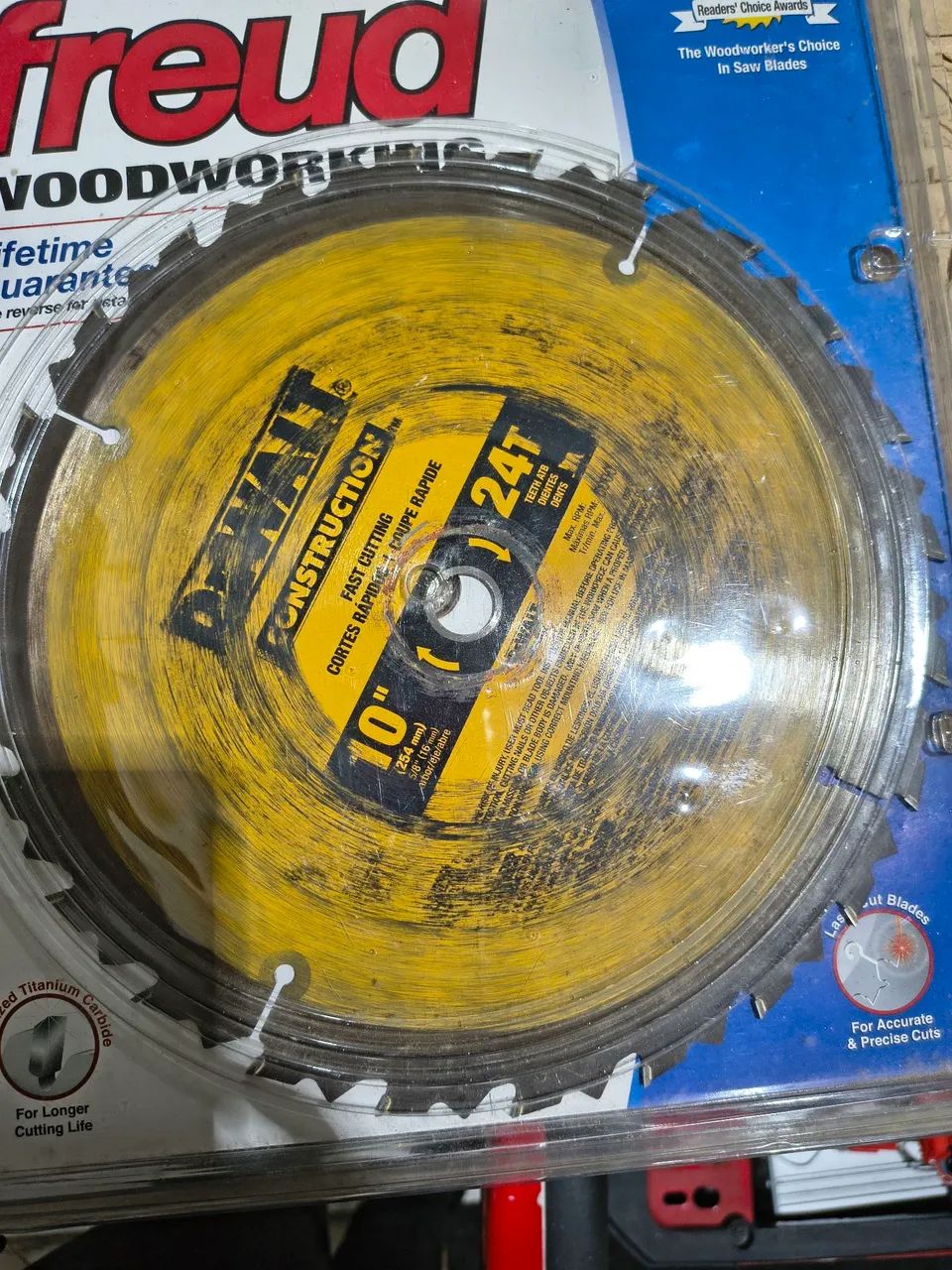 Disco De Serra Circular Dewalt 10 Polegadas 24 Dentes Usado - Foto 2