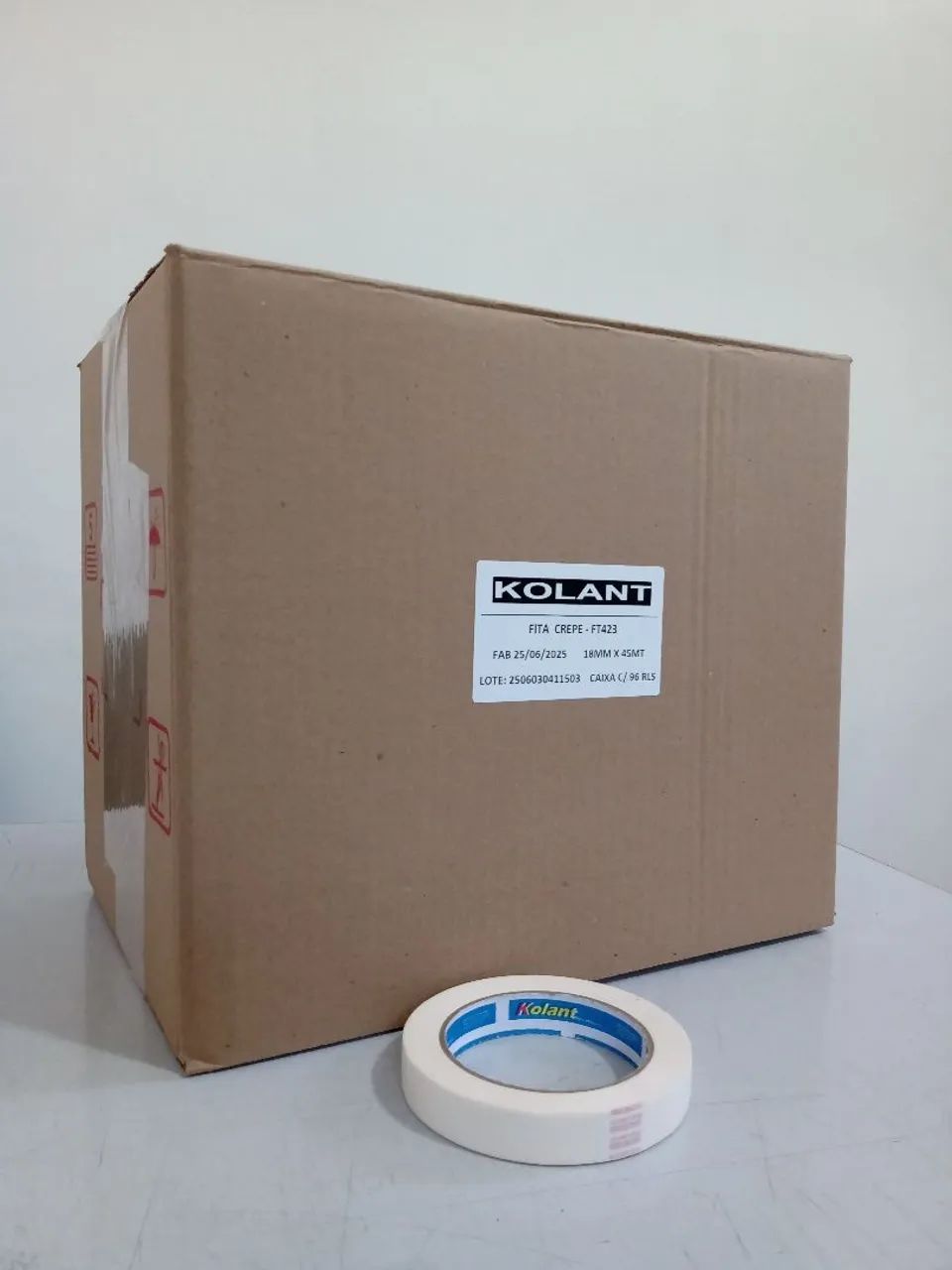 Fita crepe uso geral,  industrial, imobiliária e sutomotiva18X45  - Foto 2