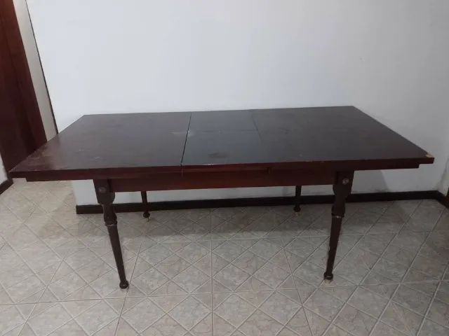 Mesa elástica em madeira estilo colonial usada e conservada  - Foto 3