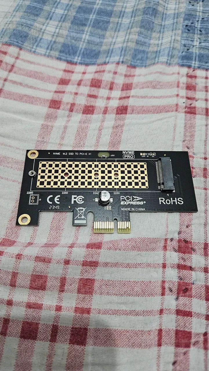 Placa SSD NVME PCIE X4 SS + Extensor PCIE X4