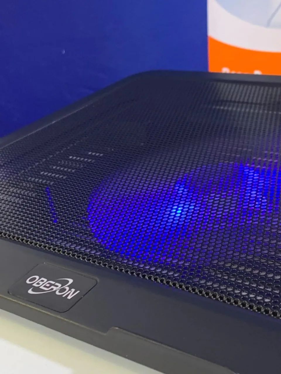 Base Cooler para Notebook até 15,4" Oberon OR-9014 - Ventoinha com LED Azul, USB (Nova) - Foto 3