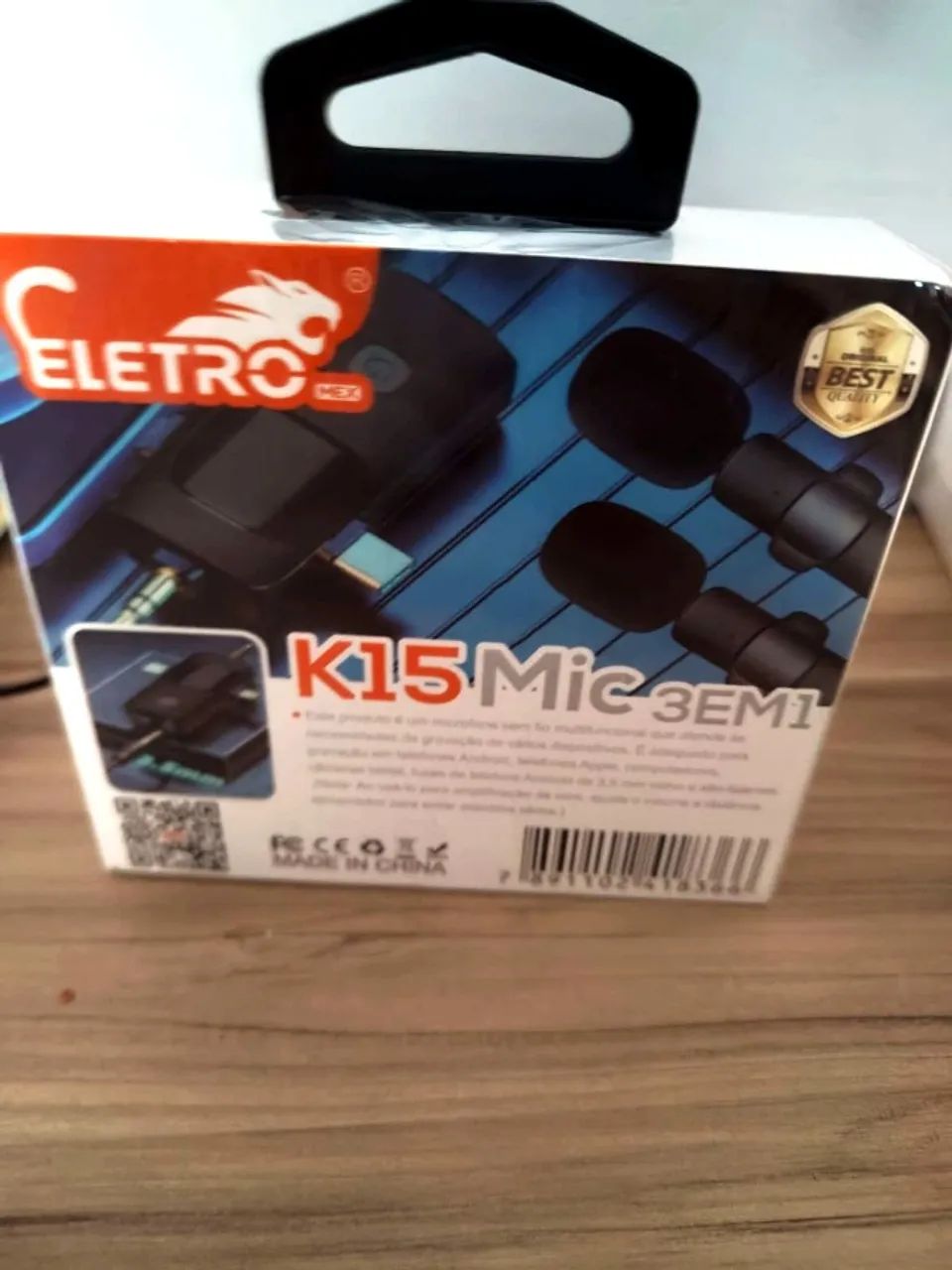 Microfone sem fio EletroMex K15 Mic 3 em 1 ? 2 microfones - Foto 2