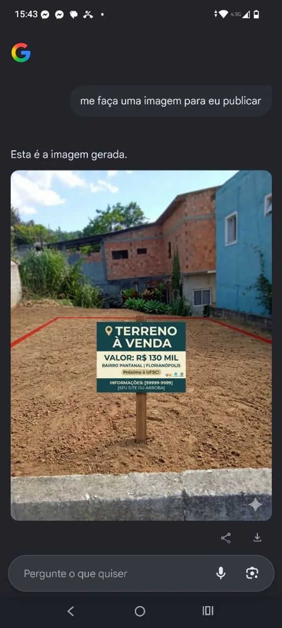 Vendo terreno  no Pantanal 5m da UFSC