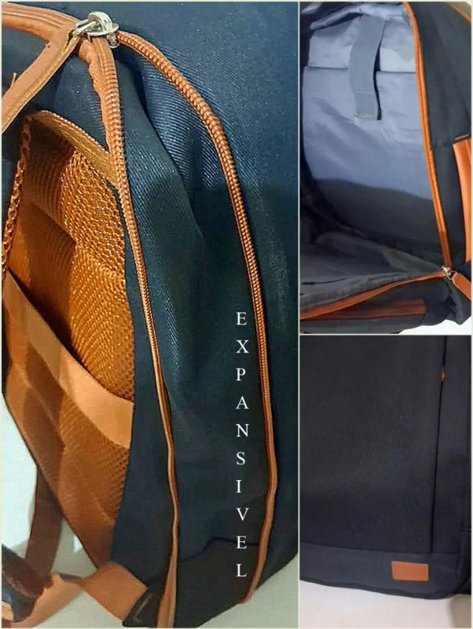  Mochila Executiva Nova com Zíper Expansível e Saída USB (Entrega Grátis)