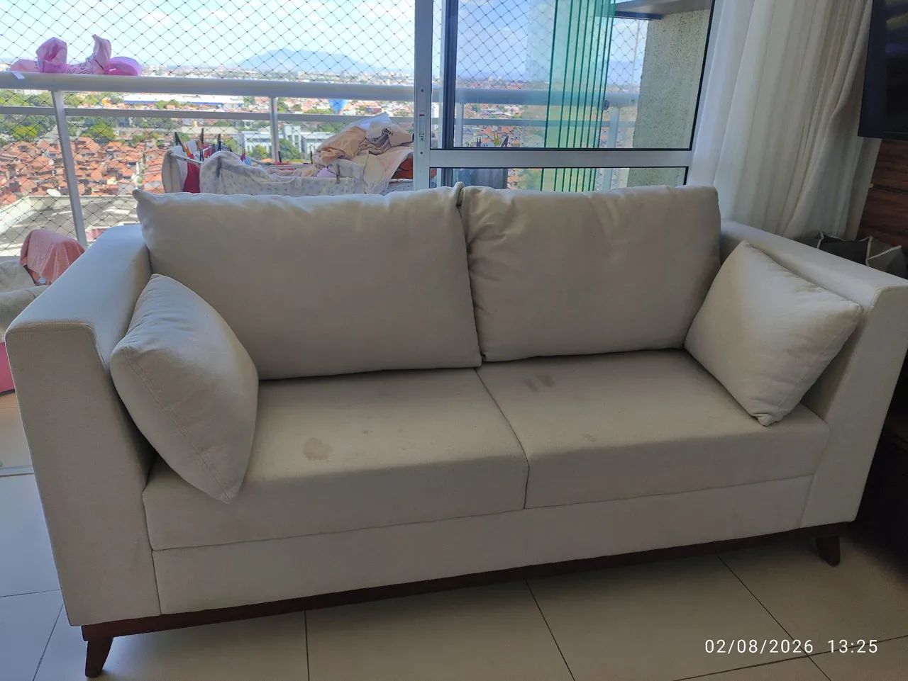 Sofá 3 lugares linho - Foto 3