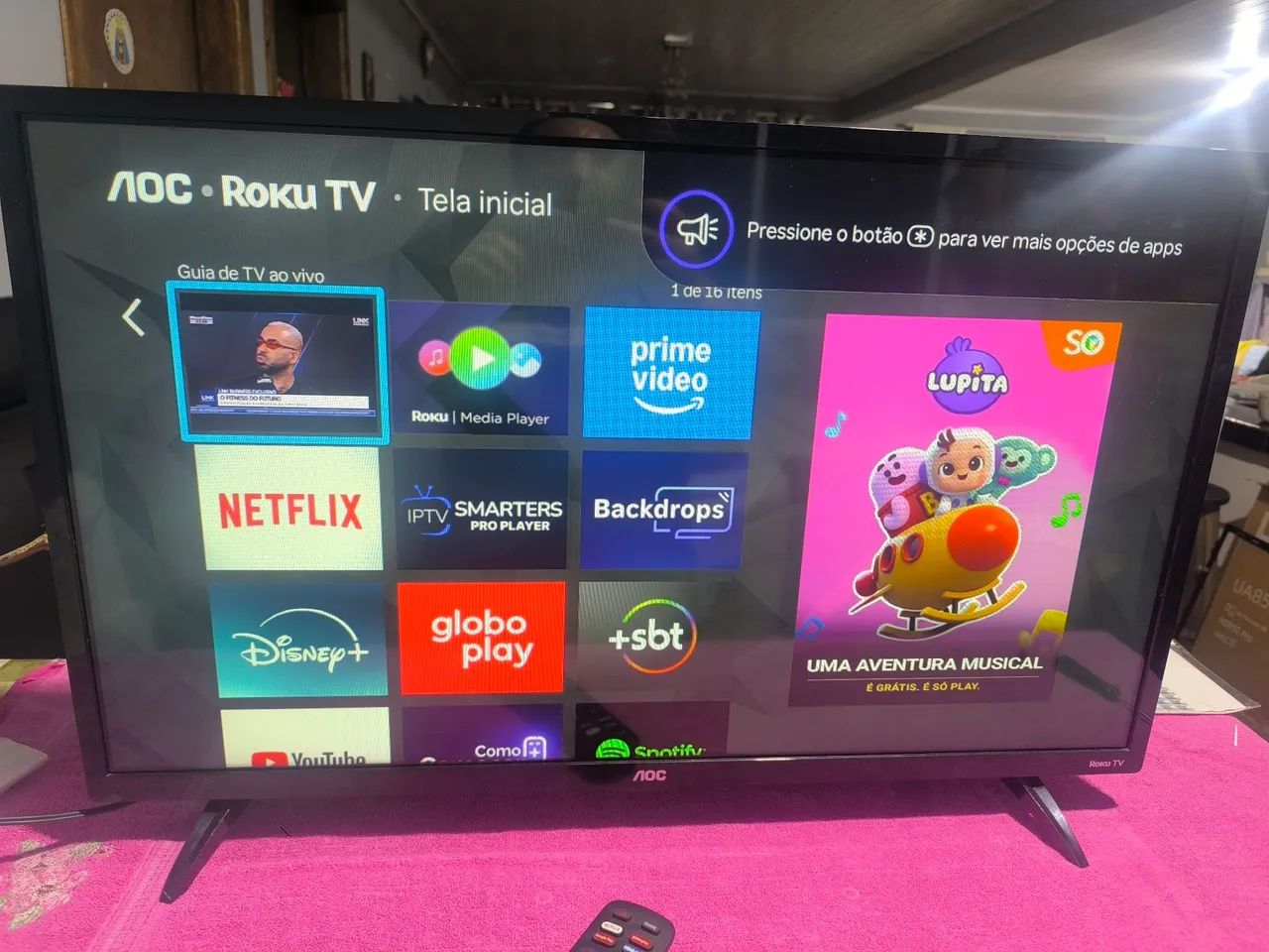 Tv AOC 32 polegadas smart Roku  - Foto 2