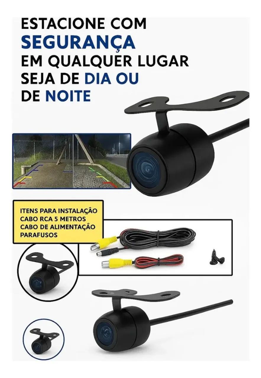 Câmera Frontal E Traseira Automotiva Universal  - Foto 4