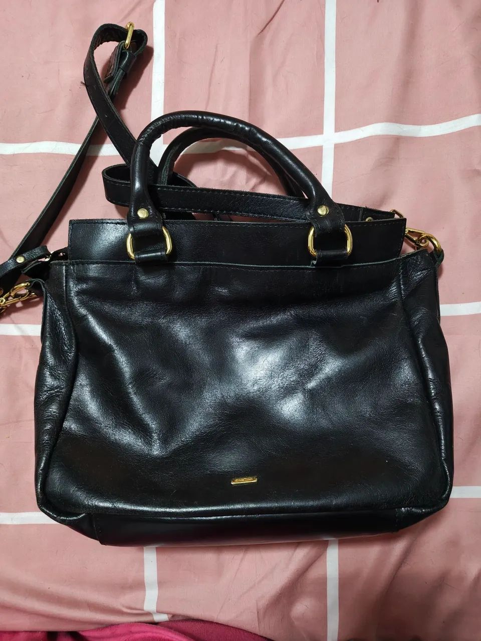 Bolsa de couro Via Mia - Foto 2