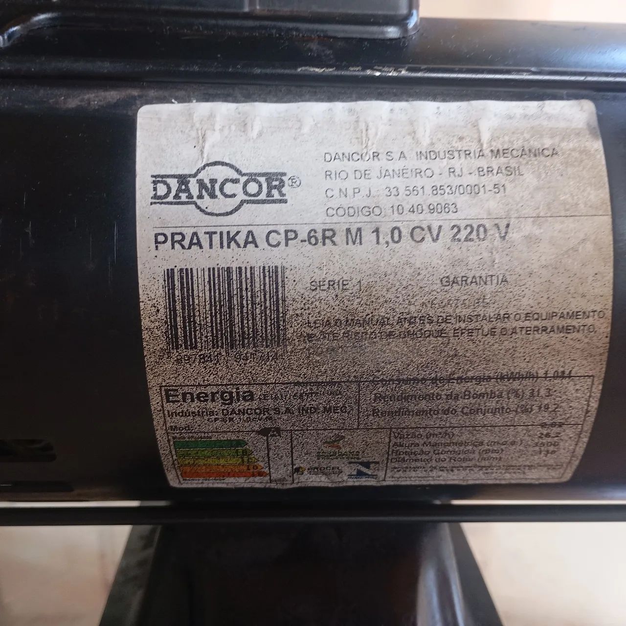 Bomba D?Água Centrífuga Dancor Pratika CP-6R 1CV 220V - Foto 3