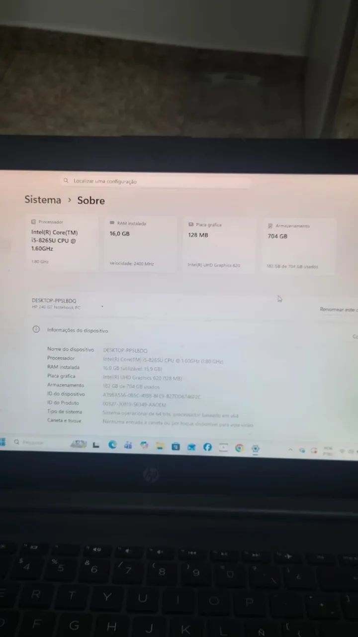 Notebook Hp i5 8a + 16gb ram - Foto 2