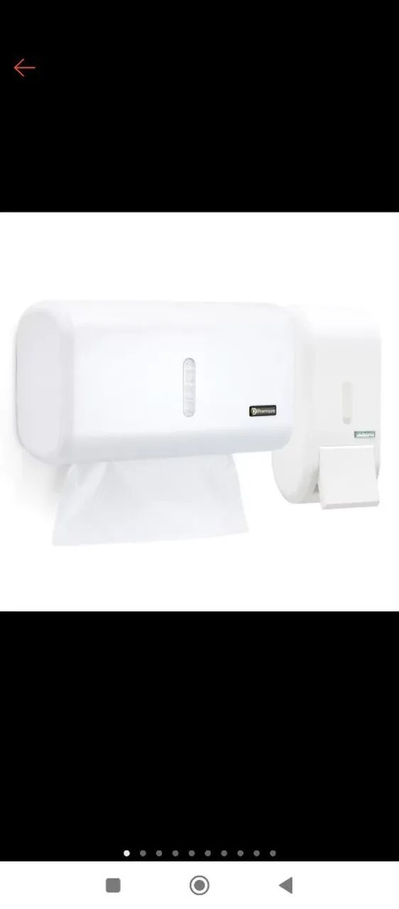 Kit porta papel toalha e sabão 