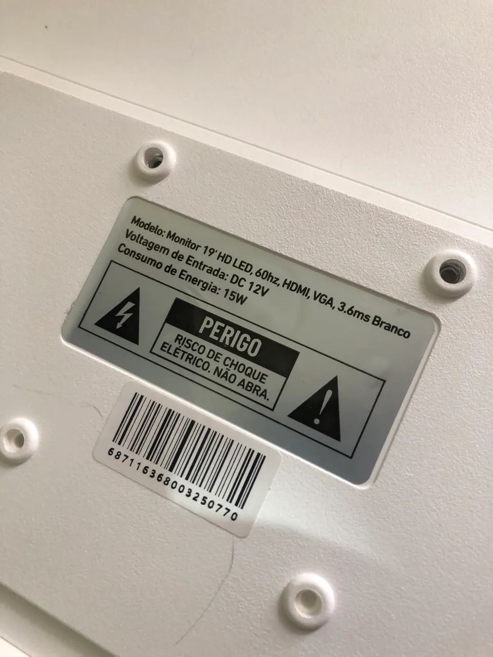 Vendo monitor branco de 19? polegadas - Foto 2