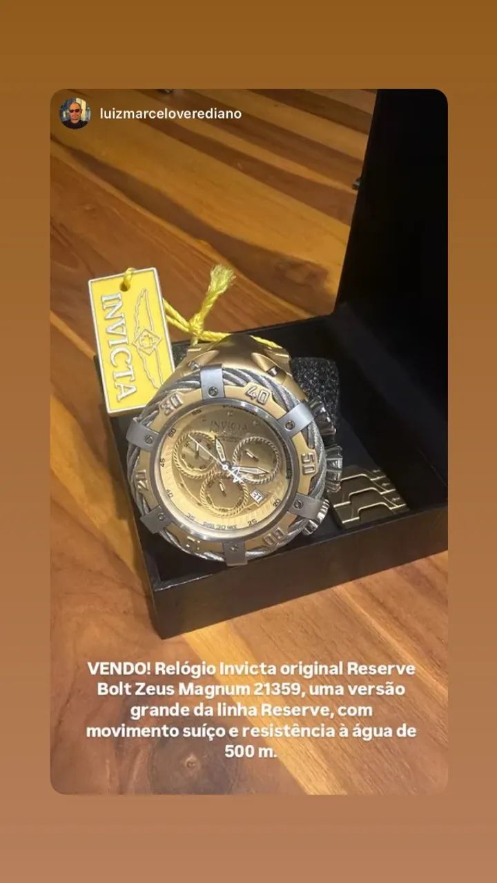 Relógio invicta original edição especial 