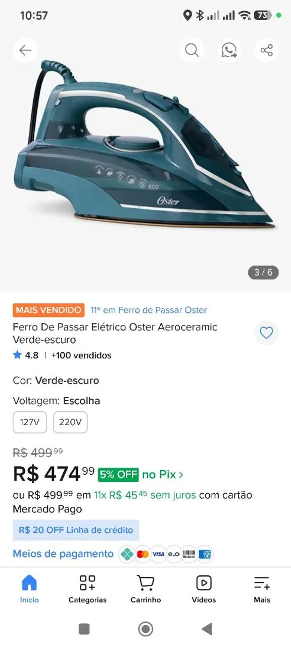 Ferro de passar Oster - Foto 3