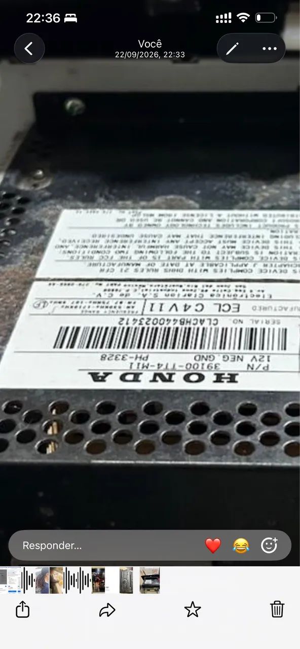 Rádio original Honda Civic