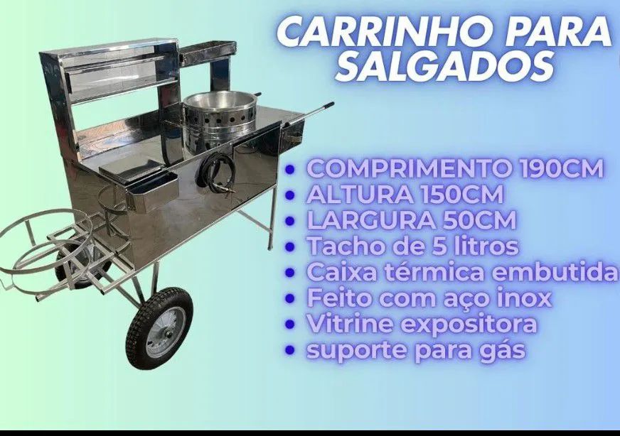 Carrinhos de lanches inox diversos modelos em até 10x sem juros no cartão 