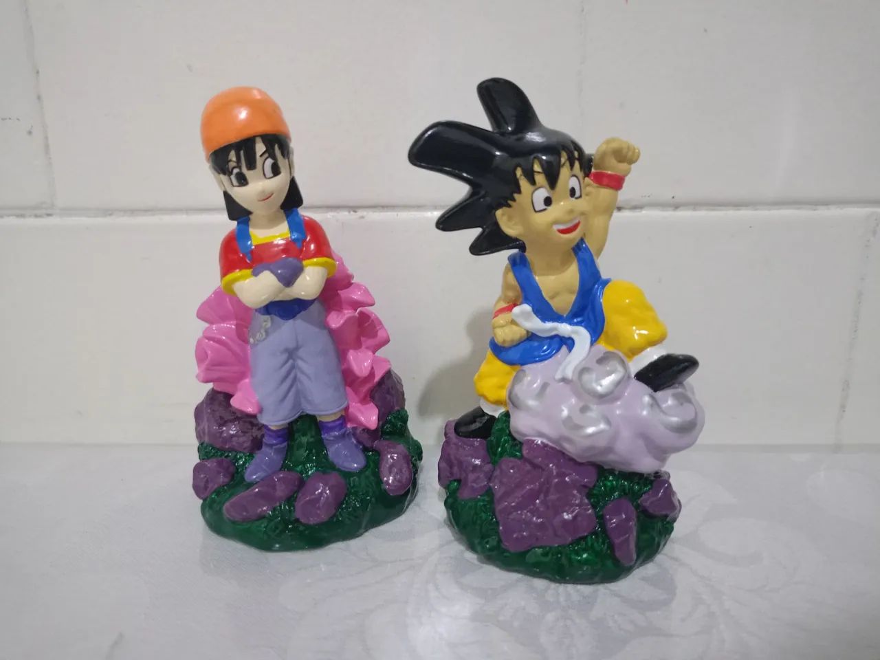 Bonecos Dragon Ball PVC Pan e Goku Originais