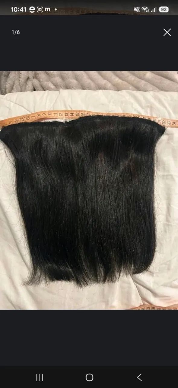 Cabelo humano brasileiro 72g-  32cm - Foto 2