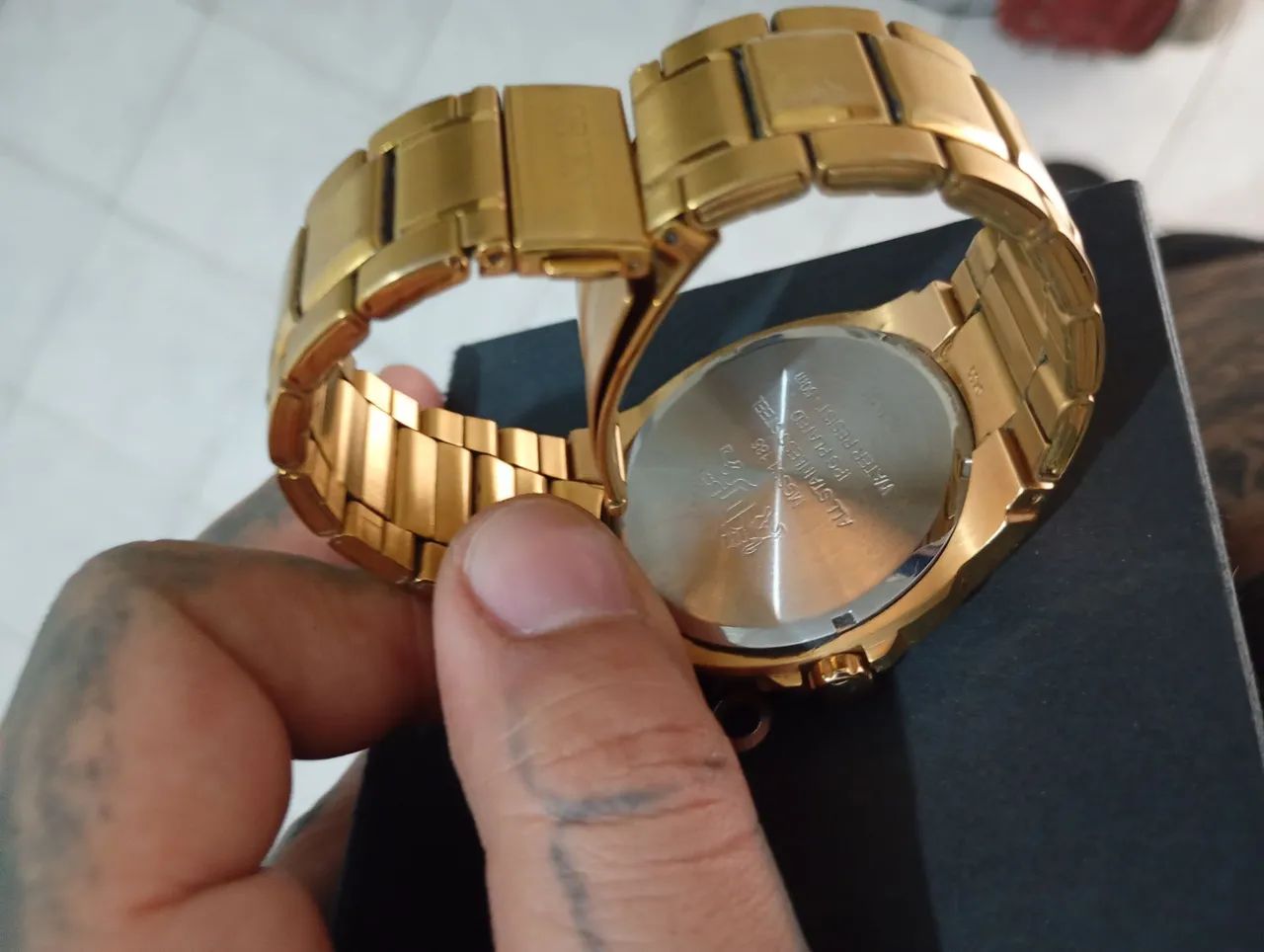 Relógio oriente dourado  - Foto 3