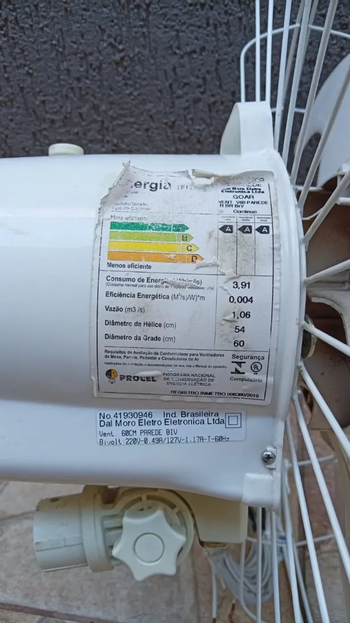 Ventilador de Parede 60 cm Branco Goar Bivolt - Foto 2