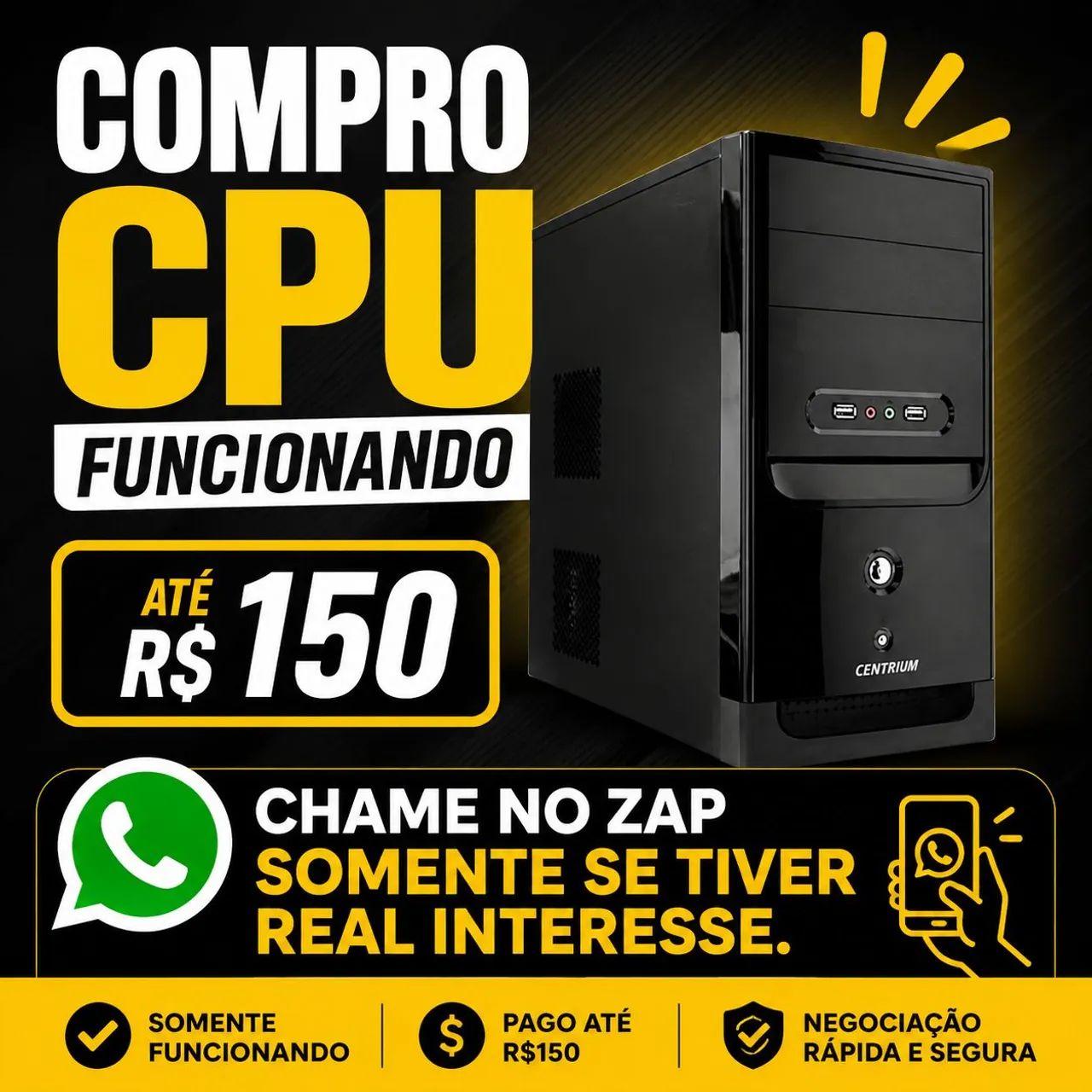 CPU EM BOM ESTADO DE FUNCIONAMENTO 